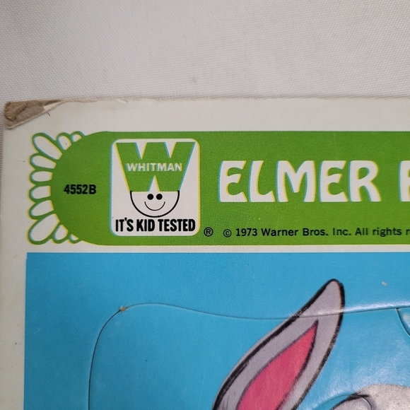 VTG Lot of 2 Child's  Tray Puzzles Smurfs Elmer Fudd - Picture 8 of 11